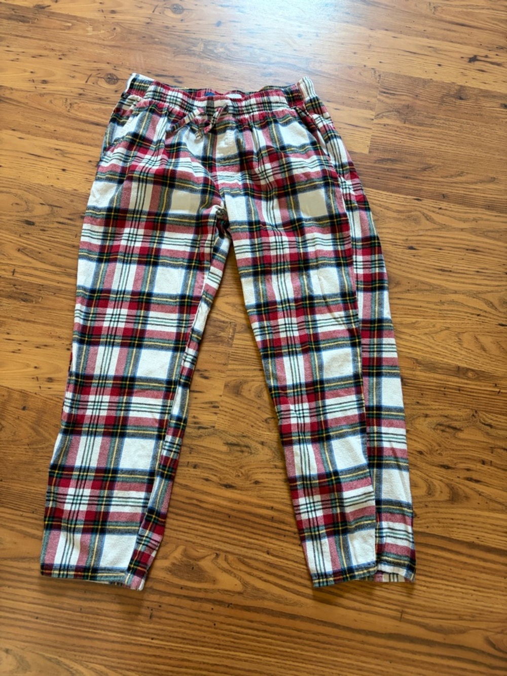 Old Navy Red, White & Green Plaid Jogger Pants